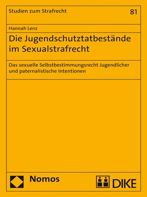 cover image of Die Jugendschutztatbestände im Sexualstrafrecht